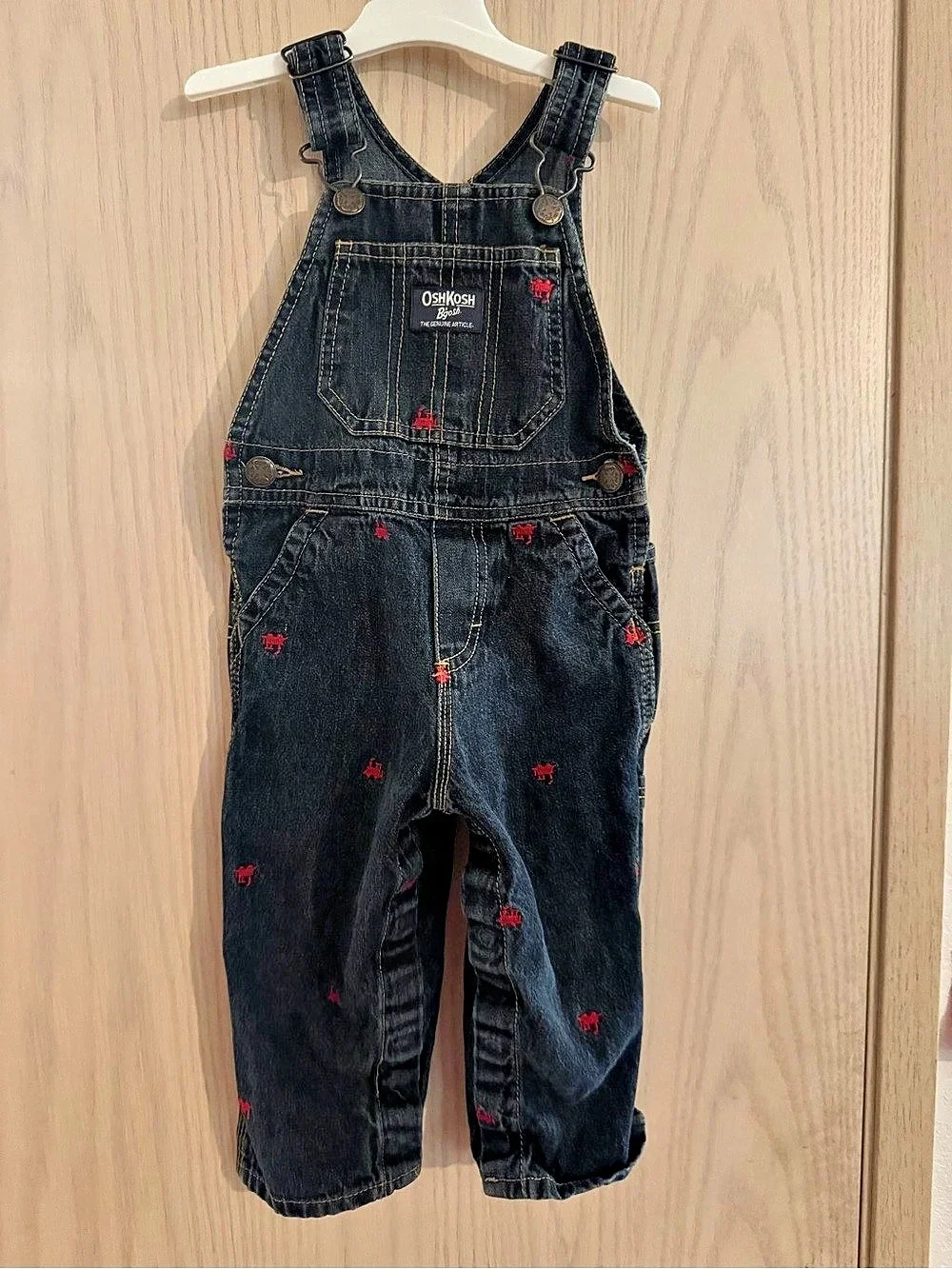 OshKosh B'gosh Denim Overalls 18M Like New